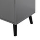 Storage cabinet with 3 drawers and adjustable shelves, medieval cabinet with doors, gray