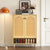 Shoe Storage Cabinet with Adjustable Plates Natural doors