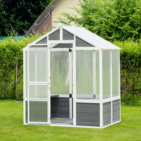 76''x48''x86'' Polycarbonate Greenhouse, Walk-in Outdoor Plant Gardening Greenhouse for Patio Backyard Lawn