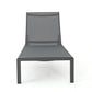 Chaise longue Cape Coral KD, juego de 2 en color gris, ideal para relajarse al aire libre