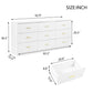 Modern White 9-Drawer Dresser, Wide Chest of Drawers with Ample Storage for Bedrooms