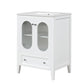 Bathroom Vanity with Sink, Bathroom Vanity Cabinet with One Drawer and Doors, Adjustable Shelf, Solid Wood and MDF, White