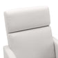 Modern Upholstered Rocker Nursery Chair Plush Seating Glider Swivel Recliner Chair Beige