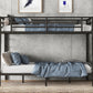 Metal Full XL Over Queen Bunk Bed for Teens and Adults, Space-Saving and Noise-Reduced Design