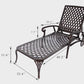 Aluminium Cast lounge chair 1pcs brown