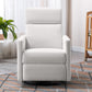 Modern Upholstered Rocker Nursery Chair Plush Seating Glider Swivel Recliner Chair Beige