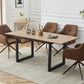 Modern chairs (2 sets) with soft iron leg cushions and comfortable backrest double layered chairs