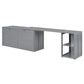 Queen Size Murphy Bed with Rotable Desk  Gray