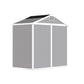 6' x 4.4' Resin Weather Resistant Outdoor Storage Shed with Floor for Garden,Backyard,Pool Tool, Light Grey