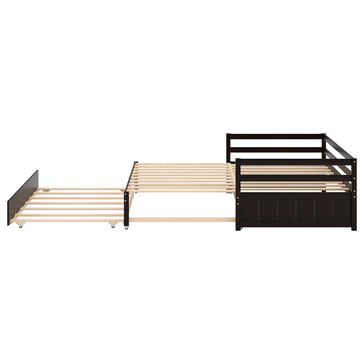 Twin or Double Twin Daybed with Trundle Espresso