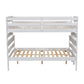 Wood Twin over Full Bunk Bed with Ladder White