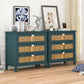 3 Drawer Cabinet Natural rattan American Furniture Suitable for bedroom living room study