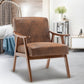 Medieval Modern Chair with Solid Wood Frame and Ultra-Thick Backrest, Accent Chair for Living Rooms