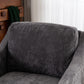 Large Swivel Chair with Soft Cushions, Modern Design in Skin-Friendly Gradient Linen Fabric, Grey Finish