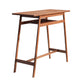 3-Piece Pub Dining Set, Retro Bar Table with Rubber Wood Stackable Backless High Stools for 2