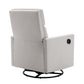 Modern Upholstered Rocker Nursery Chair Plush Seating Glider Swivel Recliner Chair Beige