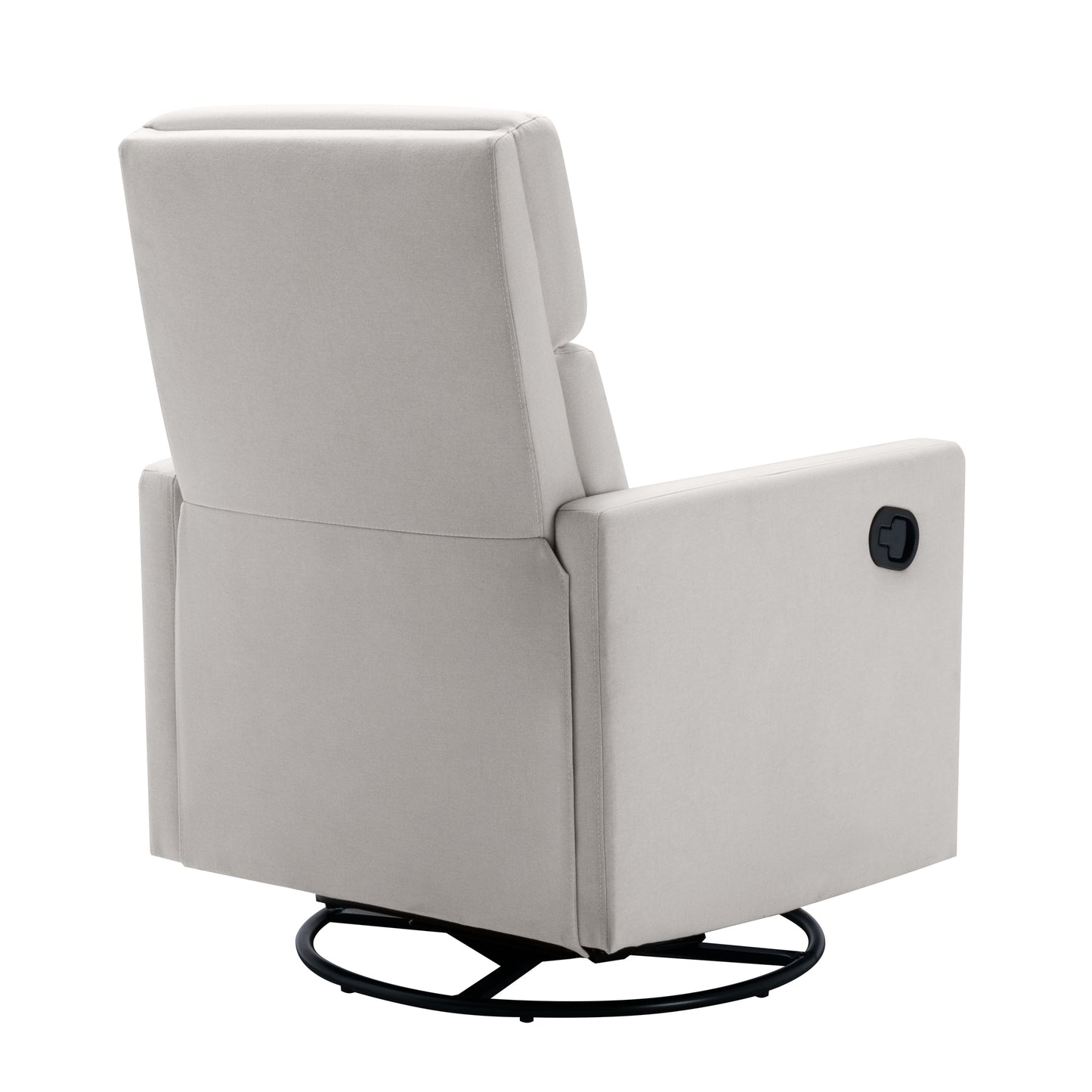 Modern Upholstered Rocker Nursery Chair Plush Seating Glider Swivel Recliner Chair Beige