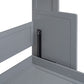 Queen Size Murphy Bed with Built-In Shelf, Space-Saving Design in Modern Gray Finish