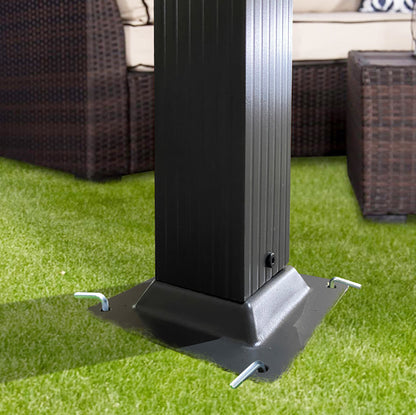 Outdoor Retractable Pergola Gray