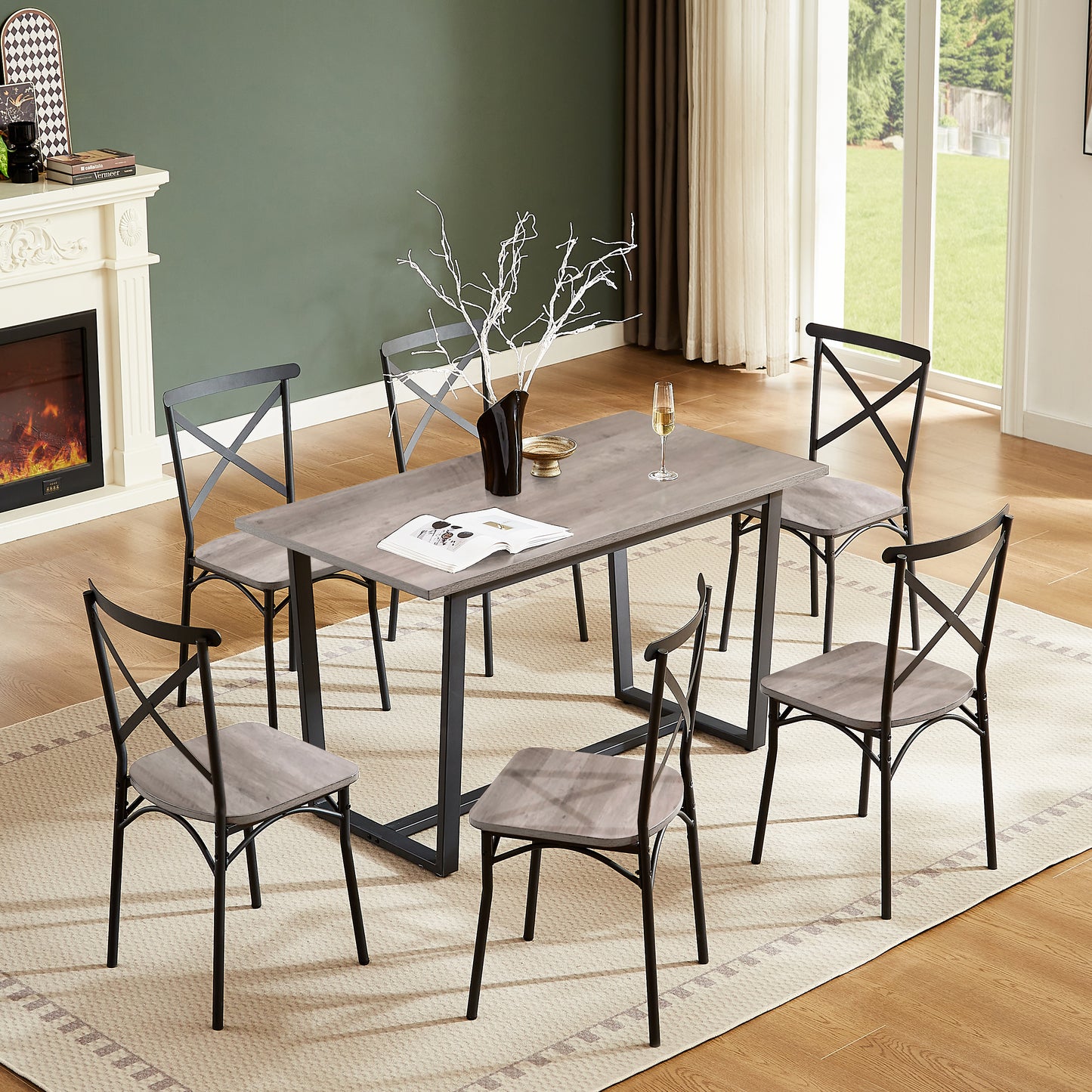 7-Piece Dining Set, Perfect for Kitchens and Breakfast Nooks, Modern Design for Dining Rooms