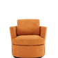 Rotating bucket chair  comfortable circular sofa chair in living room, 360 degree rotating bucket club chair (Yellow)