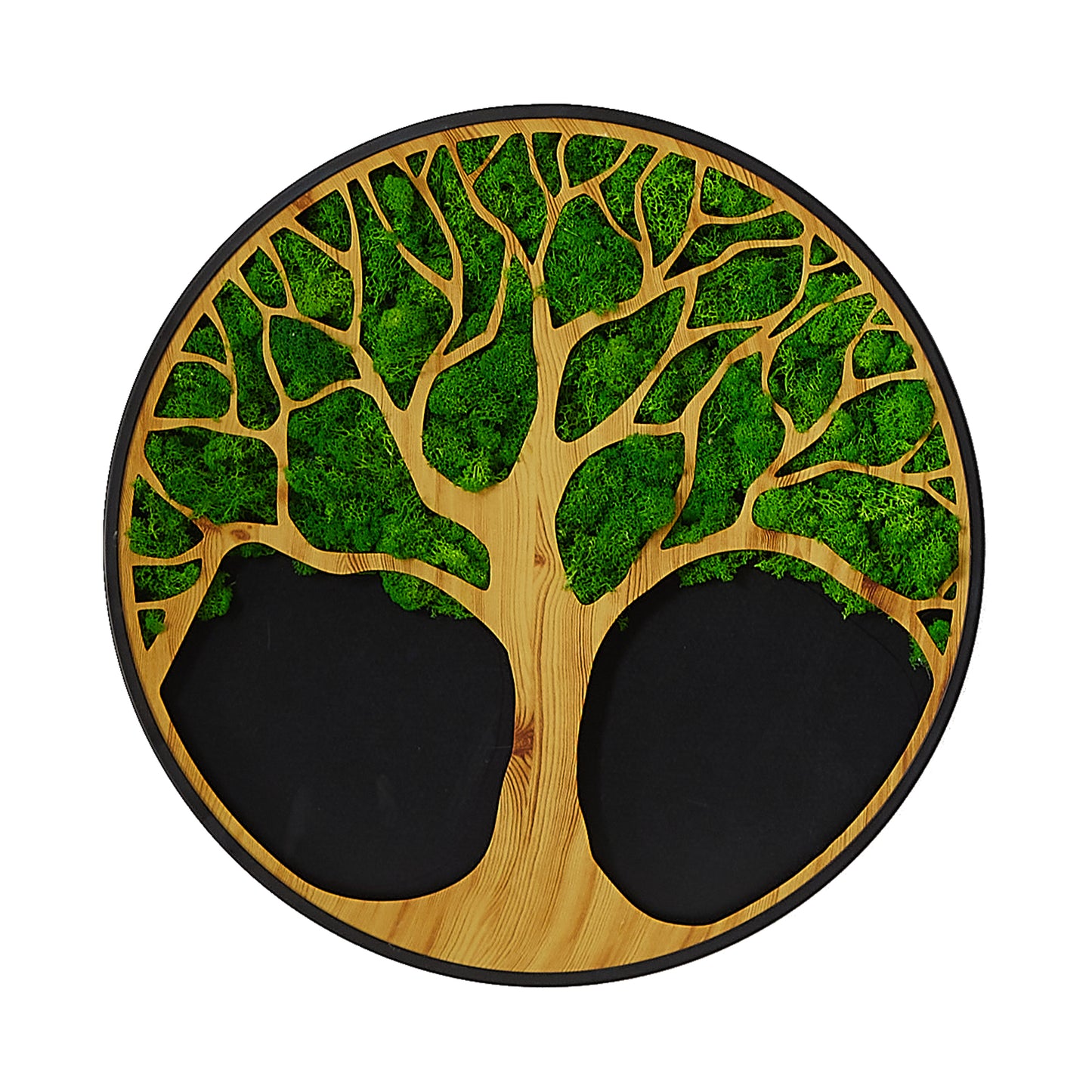 Life Tree Moss Metal Wall Art