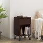 Walnut Tall End Table, Elegant and Functional Design for Living Rooms and Bedrooms