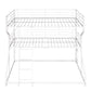 Full XL over Twin XL over Queen Size Triple Bunk Bed with Long and Short Ladder White