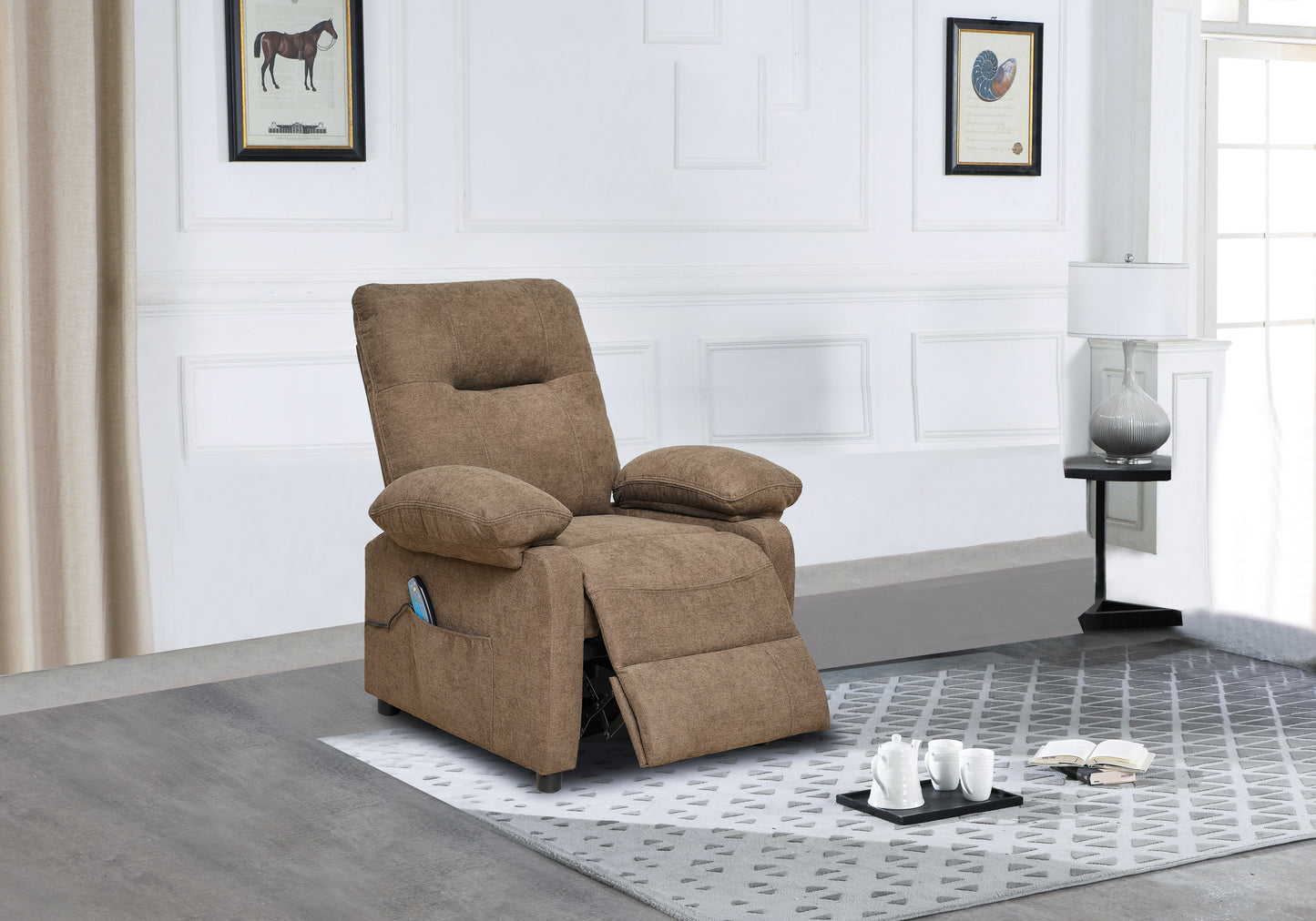 Recliner Chair with Message and Heater, Recliner Chair for Adult, Manual Control Message Chair