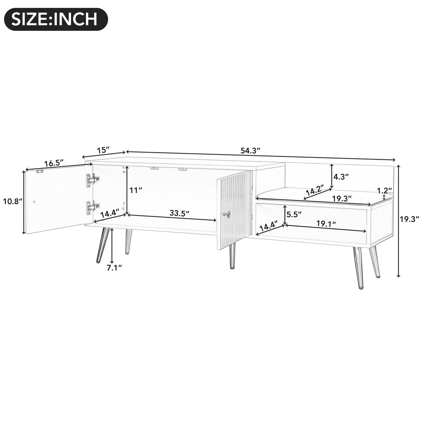 Modern Shoe Storage Bench with Hidden Storage and Upholstered Cushions, Antique White Finish