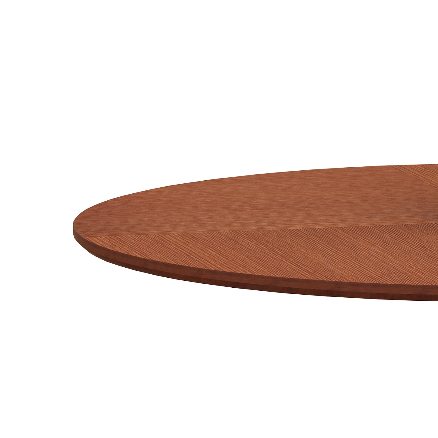 42" Modern Round Dining Table with Printed Oak Color Grain Table Top and Metal Base