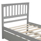 Twin size Platform Bed with Trundle Gray