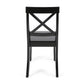 Roshan Farmhouse Acacia Wood Dining Chairs, Set of 2 in Black