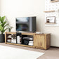 ModernTV stand suitable for TVs under 80 inches, media console with multifunctional storage, and LED lights