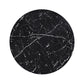 Modern Round Dining Table with Printed Black Marble Table Top for Dining Room