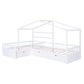 Twin Size House Platform Bed with Three Storage Drawers White