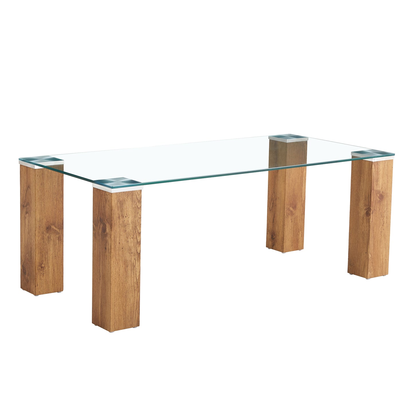 Glass-Top Coffee Table tea table with MDF Legs - Stylish Blend of Elegance and Durability