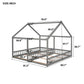 Twin Size House Platform Beds Two Shared Beds Gray