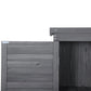 Wooden Garden Shed with 3-Tier Patio Storage, Outdoor Organizer with Fir Wood Shutter Design, Gray