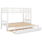 Twin over Pull-out Bunk Bed with Trundle  White