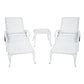 Aluminium Cast lounge chair 1pcs white