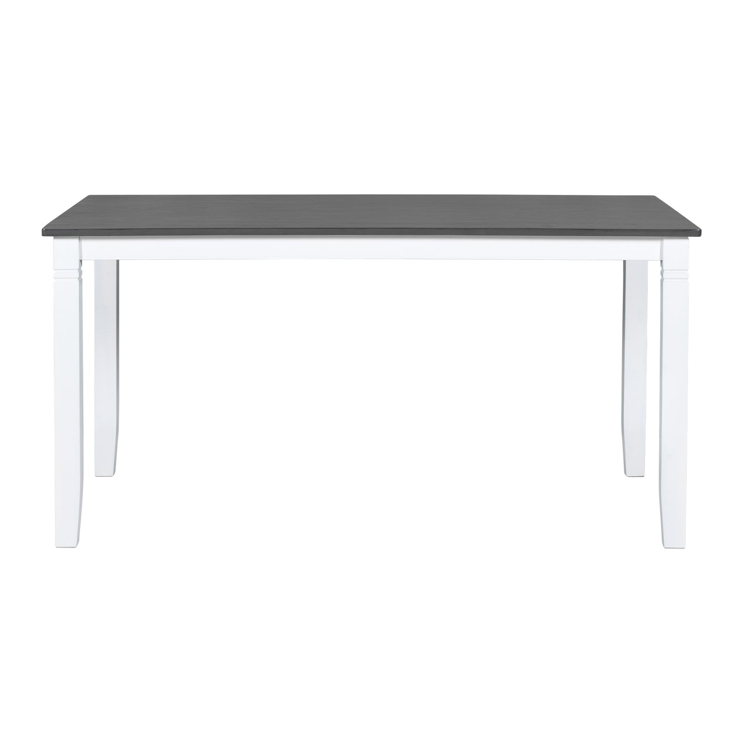 Juego de mesa de comedor de madera TOPMAX de 6 piezas con banco tapizado y 4 sillas, estilo rústico en gris y blanco