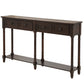 TREXM Console Table with 2 Storage Drawers and Bottom Shelf, Easy Assembly for Living Rooms and Entryways, Espresso