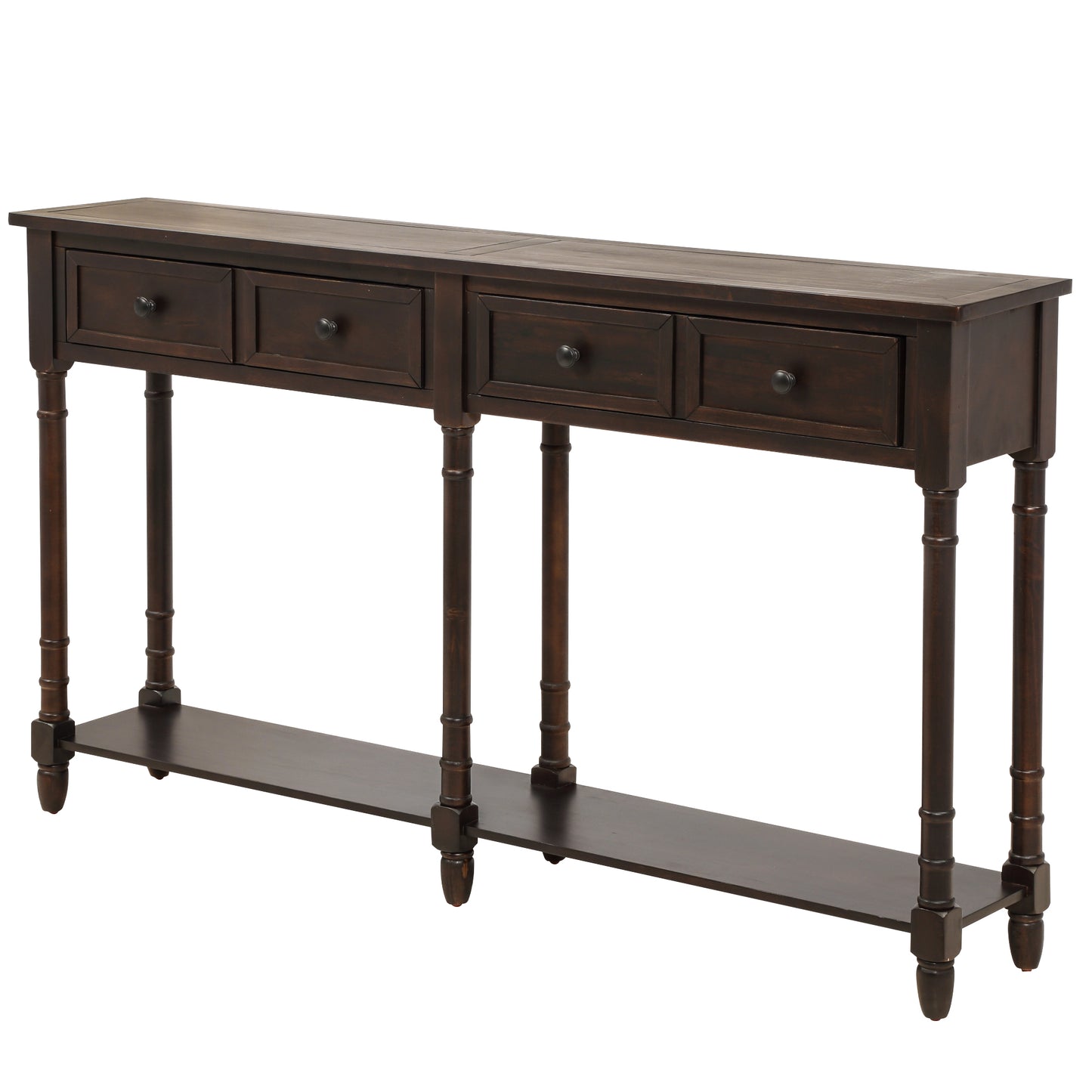 TREXM Console Table with 2 Storage Drawers and Bottom Shelf, Easy Assembly for Living Rooms and Entryways, Espresso