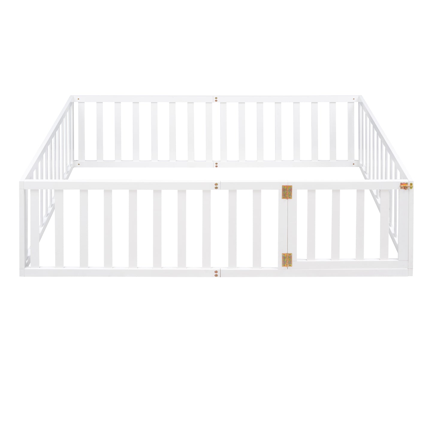 Full Size Wood Daybed Frame with Fence White(OLD SKU:WF289662AAK)