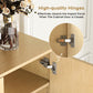 Shoe Storage Cabinet with Adjustable Plates Natural doors