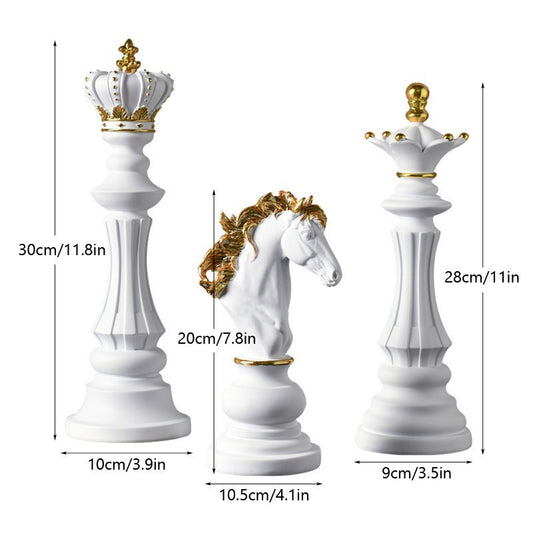 Chess resin ornaments wine cabinets kings queens warhorses chess pieces chessboards home decor