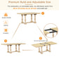 Traditional 6-Piece Trestle Extendable Dining Table Set with Removable Leaf, Padded Chairs, and Bench, Natural Finish