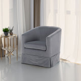 Wide Swivel Chair Gray