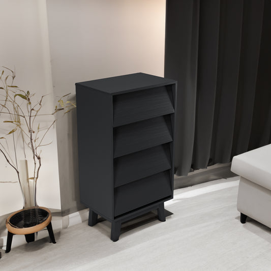 4-Drawer Vintage Dresser with Bevel Edge